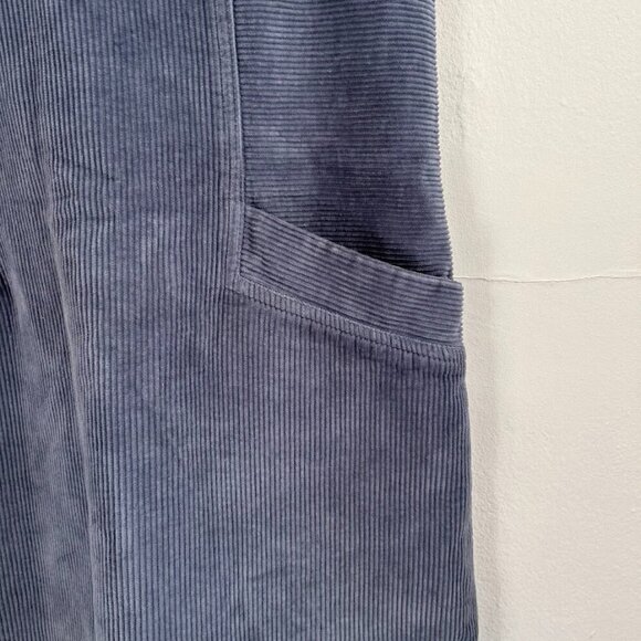 Marine Layer Florence Blue Corduroy Shift Dress Heavyweight Pockets Rear Zip- Sm - Picture 4 of 8